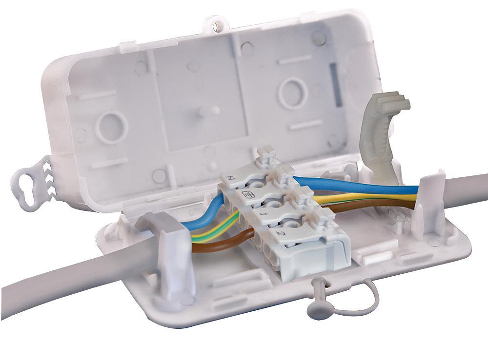 4-Pole Junction Box with Screwless Terminals