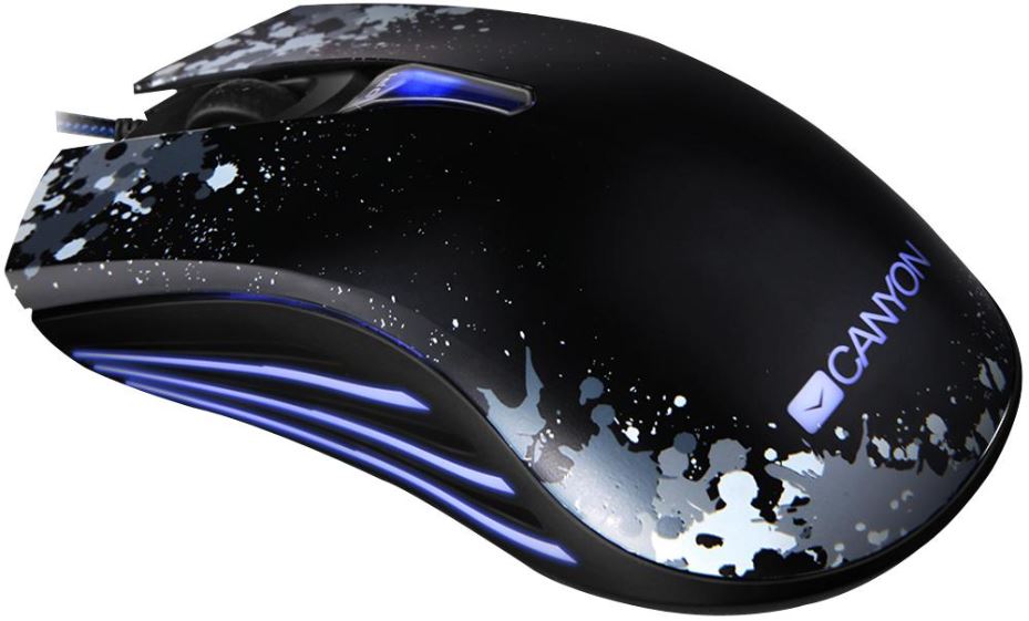 6 Button Gaming Mouse 500-3500DPI, Black / Blue LED