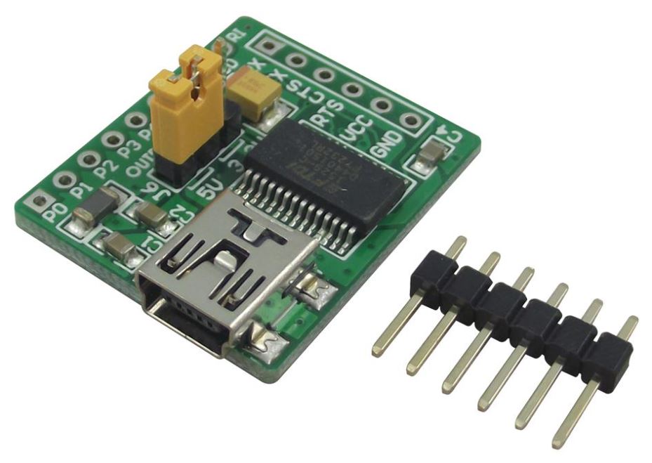 Add-On-Board, USB-UART, 6x1, with Connector