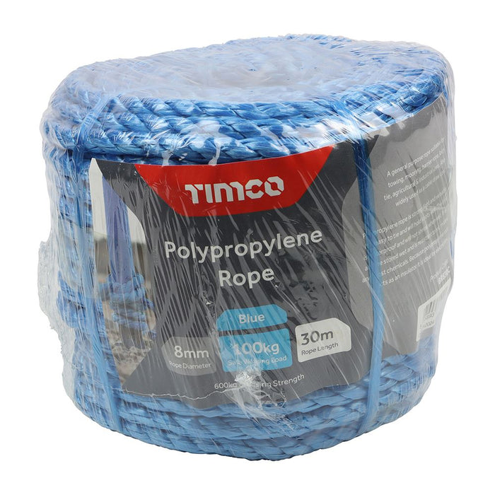 General Purpose Blue Poly Rope in Coil for Towing Cable Draw Each