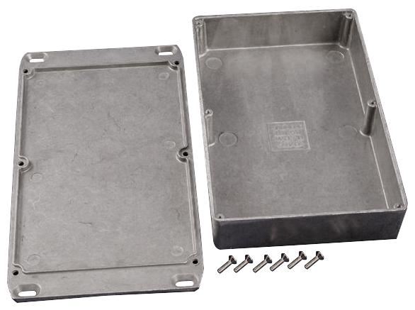 IP54 Die Cast Aluminium Instrument Enclosure with Flanged Lid - 188x119.5x33mm