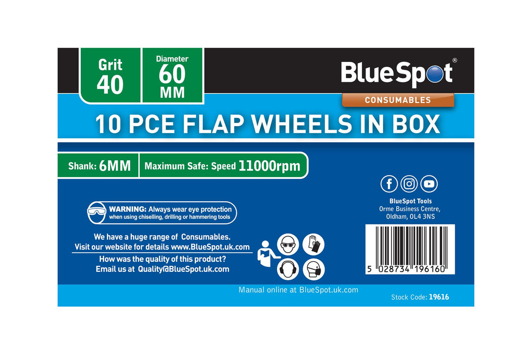 60mm Flap Wheels In Box - 10 Piece