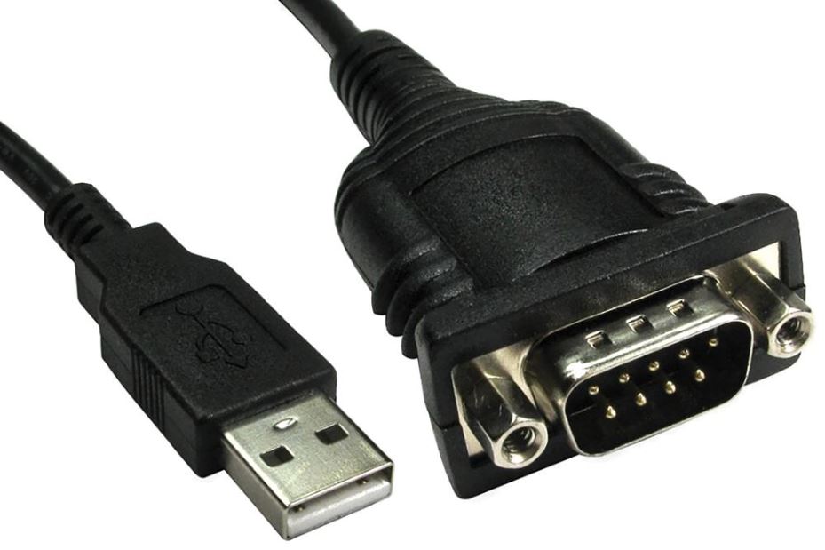 USB Male to 9 Way RS232 Male Serial Adaptor Cable, 0.2m