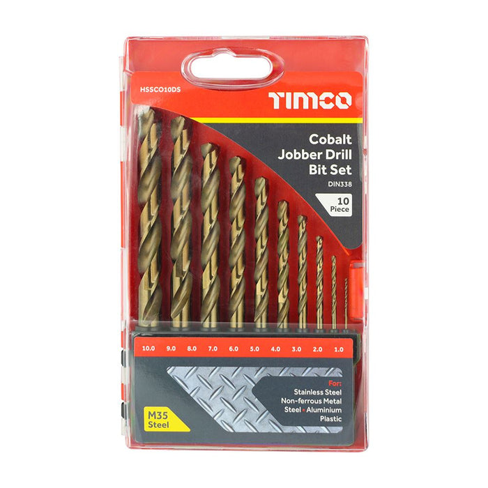 Cobalt Jobber Drill Bit Set (Size 10pcs - 10 Pieces)