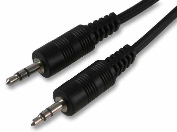 3.m Stereo Jack Plug to 3.m Stereo Jack Plug Lead Black