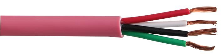 1.5m² Loudspeaker Cable LSHF 4 Core Pink 50m Reel