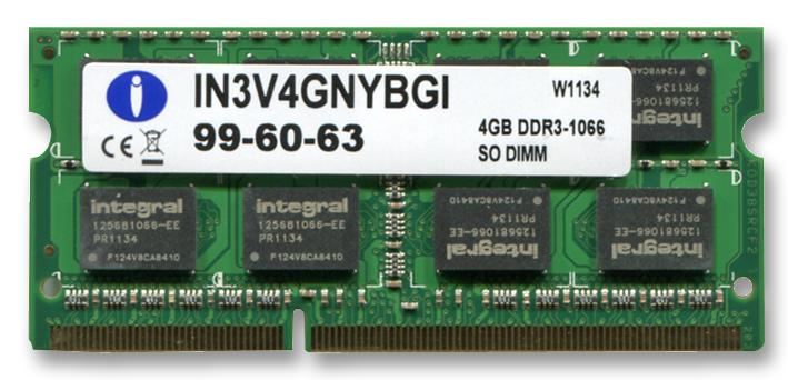 4GB DDR3-1066 PC3-8500 SODIMM RAM (204-Pin)