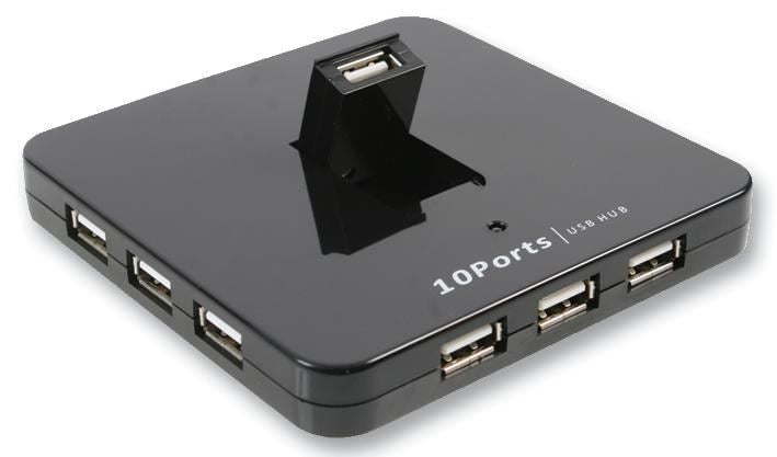 10 Port USB 2.0 Hub - Mains Powered