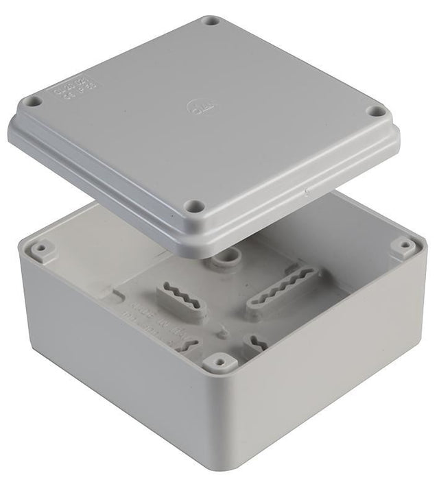 IP56 Grey Thermoplastic Junction Box Enclosure - 100x100x50mm