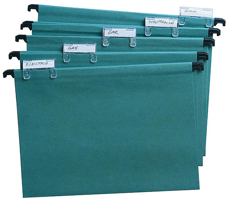 Foolscap Green Manila Suspension Files - Pack of 10