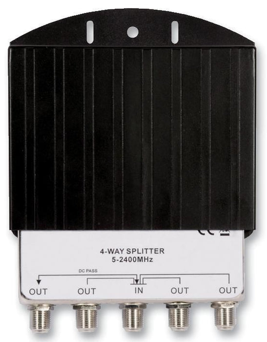 4-Way Splitter with Slide-In Outdoor Box 5-2400MHz