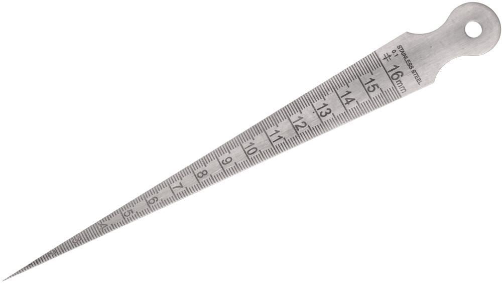 DURATOOL - 1mm-15mm Stainless Steel Metric Bore Gauge (0.1mm Graduations)