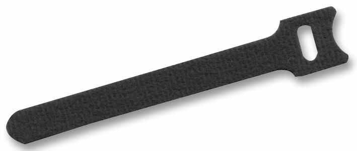 Hook & Loop Cable Ties Black 10 Pack