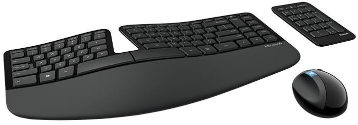 Scultp Ergonomic Wireless Keyboard & Mouse Deskset